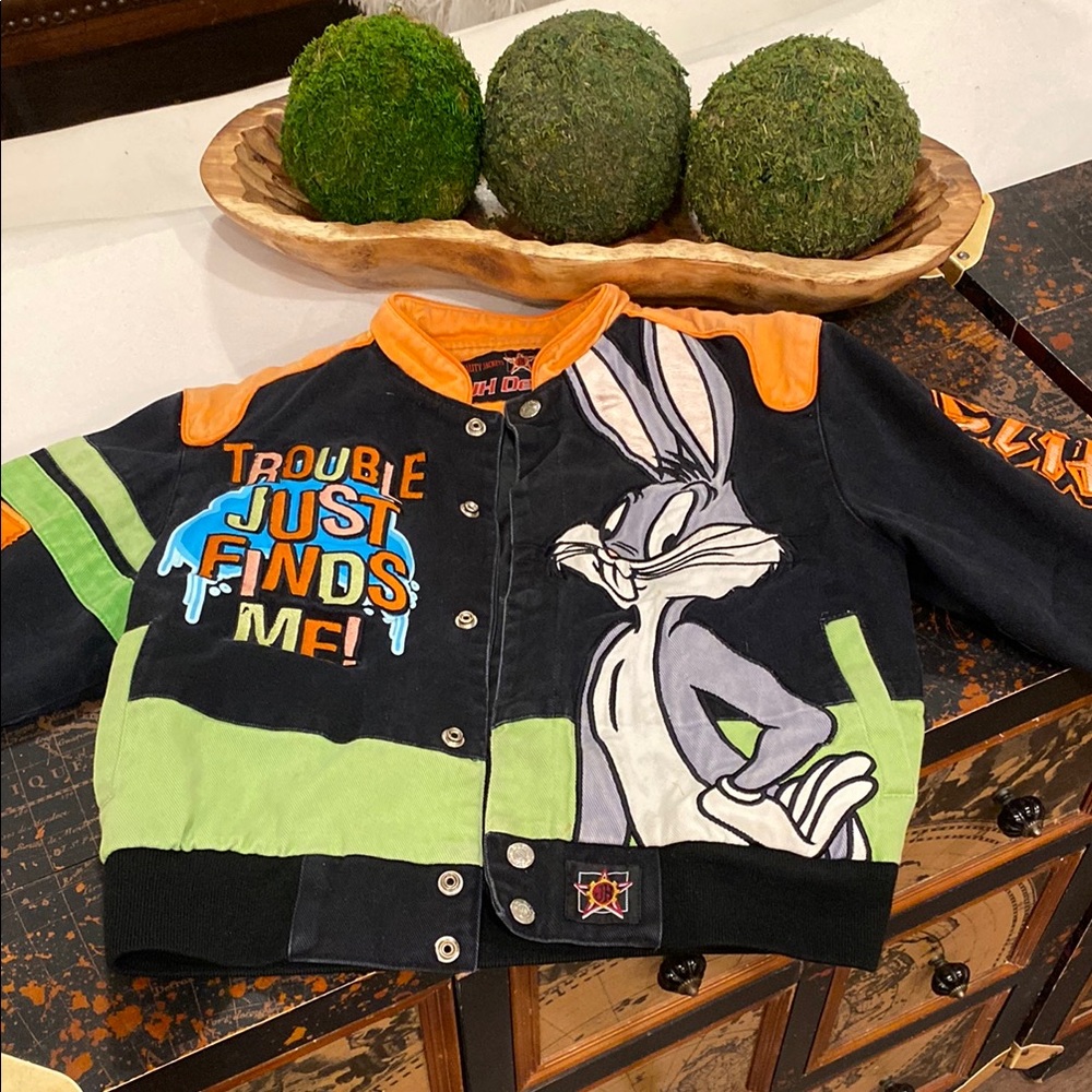 Kids Bugs Bunny Jacket - Black and Green